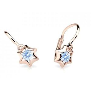 Cutie Jewellery Dětské náušnice z růžového zlata C2159-10-X-4 světle modrá obraz