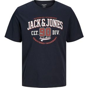 Jack&Jones PLUS Pánské triko JJELOGO Standard Fit 12258870 Dark Navy 4XL obraz