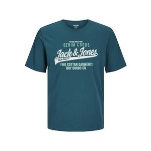 Jack&Jones PLUS Pánské triko JJELOGO Standard Fit 12258870 Deep Teal 3XL obraz