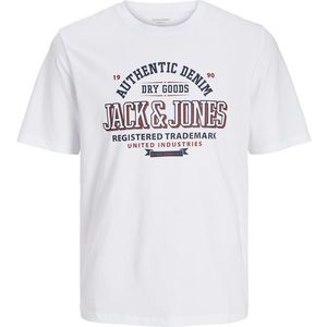 Jack&Jones PLUS Pánské triko JJELOGO Standard Fit 12258870 White 4XL obraz