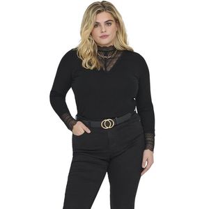 ONLY CARMAKOMA Dámské triko CARTILDE Regular Fit 15308237 Black 5XL/6XL obraz