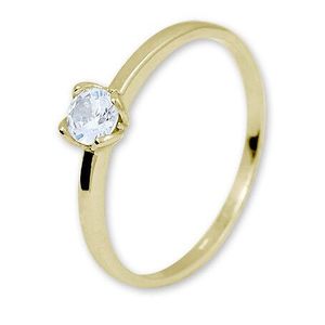 Brilio Zásnubní prsten ze žlutého zlata se zirkonem 226 001 01077 50 mm obraz