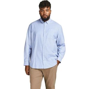 Jack&Jones PLUS Pánská košile JJEOXFORD Slim Fit 12190444 Cashmere Blue 3XL obraz