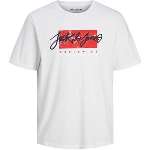 Jack&Jones Pánské triko JJTILEY Standard Fit 12256774 White L obraz