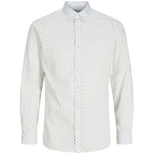 Jack&Jones Pánská košile JJJOE Slim Fit 12260131 White M obraz