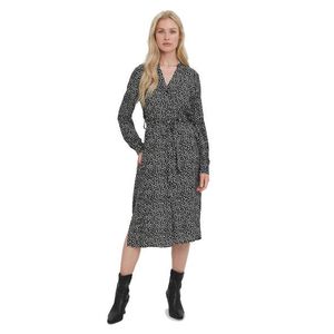 Vero Moda Dámské šaty VMVICA Regular Fit 10269173 Black JOEY DOT/WHITE DOTS XS obraz