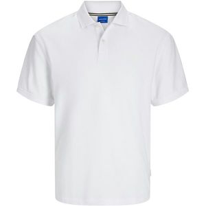 Jack&Jones Pánské polo triko JORFREDERIKSBERG Relaxed Fit 12263111 Bright White M obraz