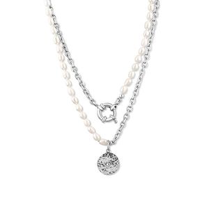 JwL Luxury Pearls Stylový ocelový náhrdelník s pravými říčními perlami JL0799 obraz