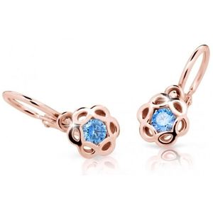 Cutie Jewellery Dětské náušnice z růžového zlata C2179-10-X-4 světle modrá obraz