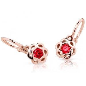 Cutie Jewellery Dětské náušnice z růžového zlata C2179-10-X-4 červená obraz