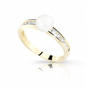 Cutie Jewellery Elegantní prsten ze žlutého zlata s perlou Z8035-10-X-1 48 mm obraz