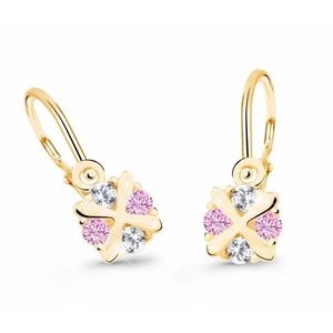 Cutie Jewellery Zlaté dětské náušnice C2153-10-X-1 růžová obraz