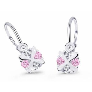 Cutie Jewellery Dětské náušnice z bílého zlata C2153-10-X-2 růžová obraz