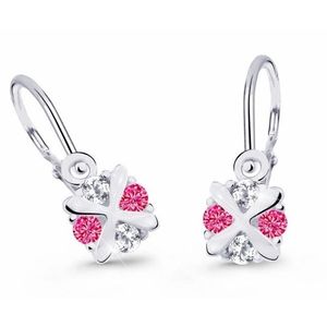 Cutie Jewellery Dětské náušnice z bílého zlata C2153-10-X-2 fuchsiová obraz