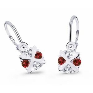 Cutie Jewellery Dětské náušnice z bílého zlata C2153-10-X-2 červená obraz