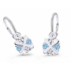 Cutie Jewellery Dětské náušnice z bílého zlata C2153-10-X-2 světle modrá obraz