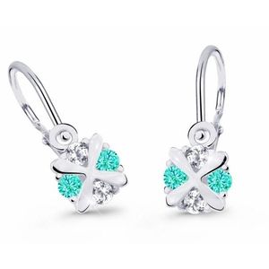 Cutie Jewellery Dětské náušnice z bílého zlata C2153-10-X-2 světle zelená obraz