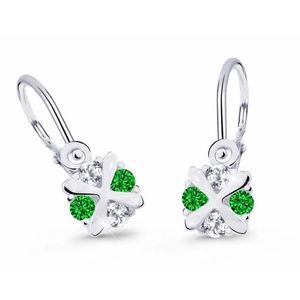 Cutie Jewellery Dětské náušnice z bílého zlata C2153-10-X-2 zelená obraz