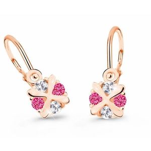 Cutie Jewellery Dětské náušnice z růžového zlata C2153-10-X-4 fuchsiová obraz