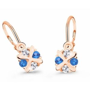 Cutie Jewellery Dětské náušnice z růžového zlata C2153-10-X-4 modrá obraz