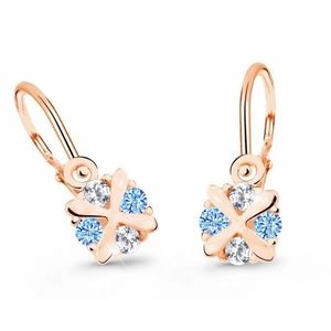 Cutie Jewellery Dětské náušnice z růžového zlata C2153-10-X-4 světle modrá obraz