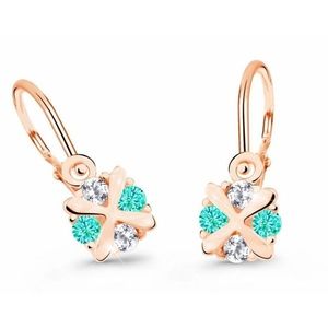 Cutie Jewellery Dětské náušnice z růžového zlata C2153-10-X-4 světle zelená obraz