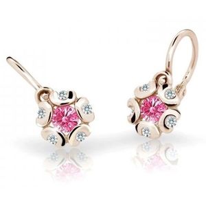 Cutie Jewellery Dětské náušnice z růžového zlata C2178-10-X-4 fuchsiová obraz