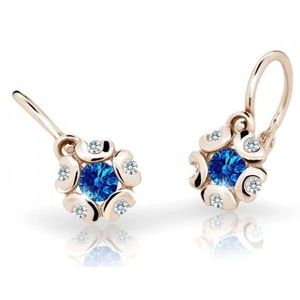 Cutie Jewellery Dětské náušnice z růžového zlata C2178-10-X-4 modrá obraz