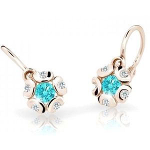 Cutie Jewellery Dětské náušnice z růžového zlata C2178-10-X-4 světle zelená obraz