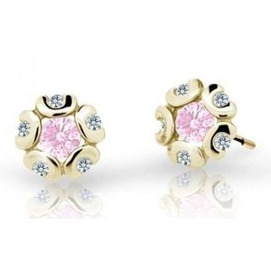 Cutie Jewellery Zlaté dětské náušnice C2178-30-X-1 růžová obraz