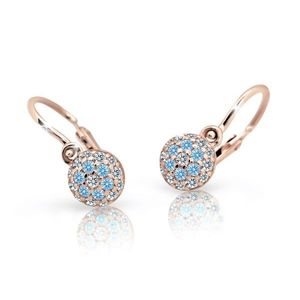 Cutie Jewellery Dětské náušnice z růžového zlata C2150-10-X-4 světle modrá obraz