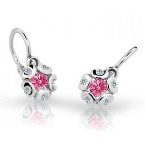 Cutie Jewellery Dětské náušnice z bílého zlata C2178-10-X-2 fuchsiová obraz