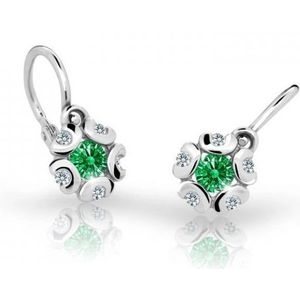 Cutie Jewellery Dětské náušnice z bílého zlata C2178-10-X-2 zelená obraz