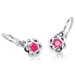 Cutie Jewellery Dětské náušnice z bílého zlata C2179-10-X-2 fuchsiová obraz