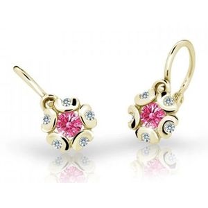 Cutie Jewellery Zlaté dětské náušnice C2178-10-X-1 fuchsiová obraz