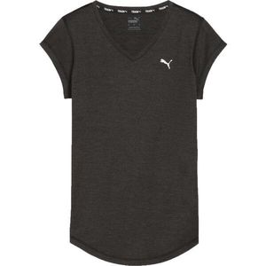 Puma TRAIN FAV HEATHER CAT TEE Dámské sportovní triko, černá, velikost obraz