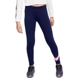 Nike NSW FAVORITES SWSH Dívčí legíny, tmavě modrá, velikost obraz