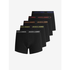 Jack & Jones Black Boxerky 5 ks Černá obraz