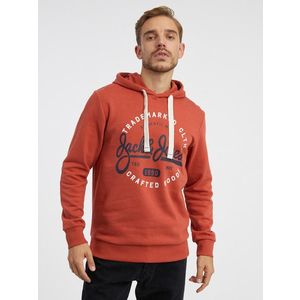 Oranžová mikina s kapucí Jack & Jones obraz