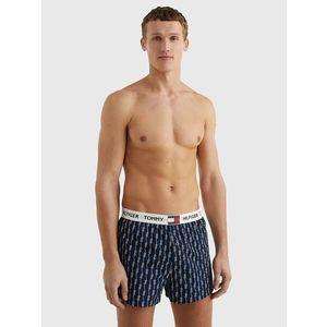 Tommy Hilfiger Tommy 85 Woven Boxer Print Boxerky Modrá obraz