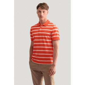 POLOKOŠILE GANT STRIPE SS POLO GRAPEFRUIT ORANGE obraz