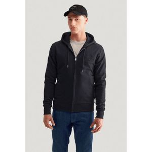 MIKINA GANT REG TONAL SHIELD FULL ZIP HOODIE BLACK obraz