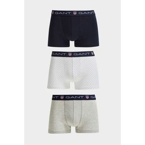 SPODNÍ PRÁDLO GANT MICRO PRINT SHIELD TRUNK 3-PACK WHITE obraz