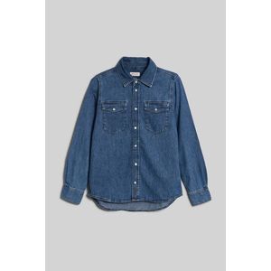 KOŠILE GANT RELAXED LS DENIM SHIRT MID BLUE WORN IN obraz