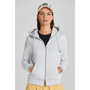 MIKINA GANT REG TONAL SHIELD ZIP HOODIE PALE GREY MELANGE obraz