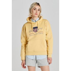 MIKINA GANT REL ARCHIVE SHIELD HOODIE DUSTY YELLOW obraz