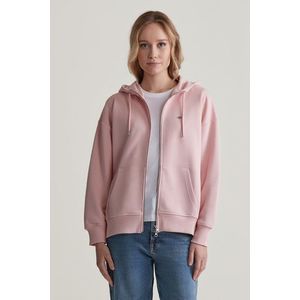 MIKINA GANT REL SHIELD ZIP HOODIE FADED PINK obraz