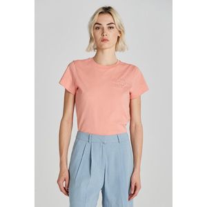 TRIČKO GANT REG TONAL SHIELD SS T-SHIRT PEACHY PINK obraz