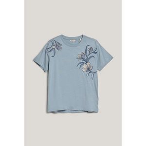 TRIČKO GANT REG MAGNOLIA EMBROIDERY SS T-SHIRT DOVE BLUE obraz