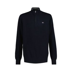 SVETR GANT SHIELD COTTON HALF ZIP EVENING BLUE obraz